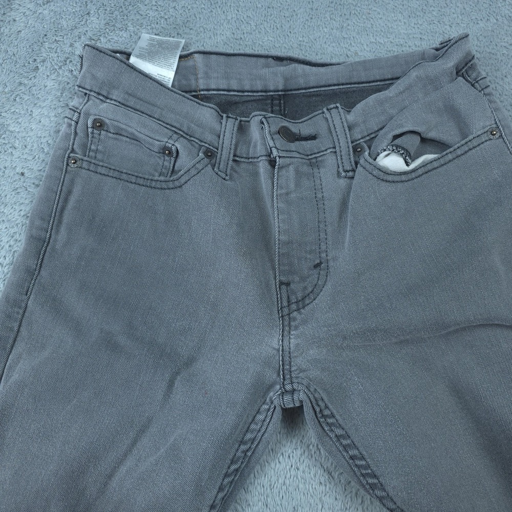 Levis 511 Jeans Mens 29x30 Gray Slim Tapered Charcoal Wash Denim Tag 29x32 - Picture 3 of 14